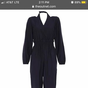 Tibi Twill Halter Neck Jumpsuit